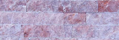 Travertín Red obklad, 4x rezaný, 5 - 40 x 8 x 2,2 cm