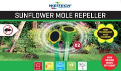 Odpudzovač krtkov v tvare slnečnice, solar 2x - | T - TAKÁCS Veľkoobchod